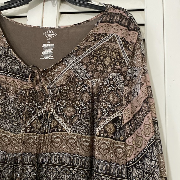 Women’s long sleeve Eve Tribal print Tunic Size 3X - Picture 2 of 7